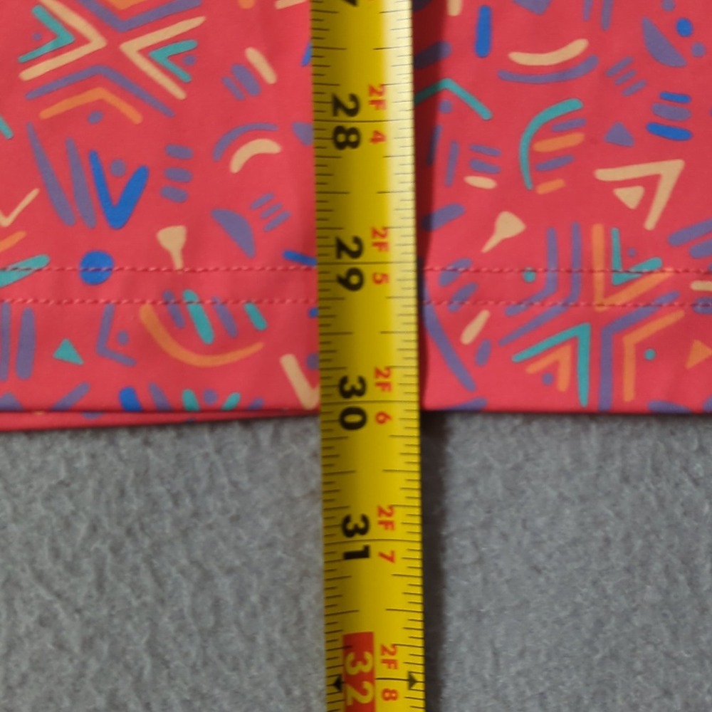 Birdie Bound Golf Polo Mens XL Coral Pink Abstract Geometric Performance Shirt - Picture 8 of 8